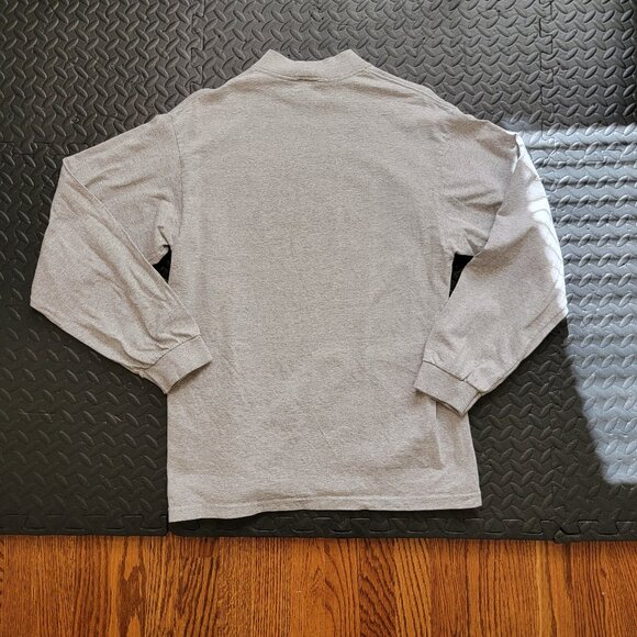 Nike Vintage 90s Y2K Era Mock Neck Long Sleeve T Shirt, Gray, Made in USA, Med - Picture 11 of 13
